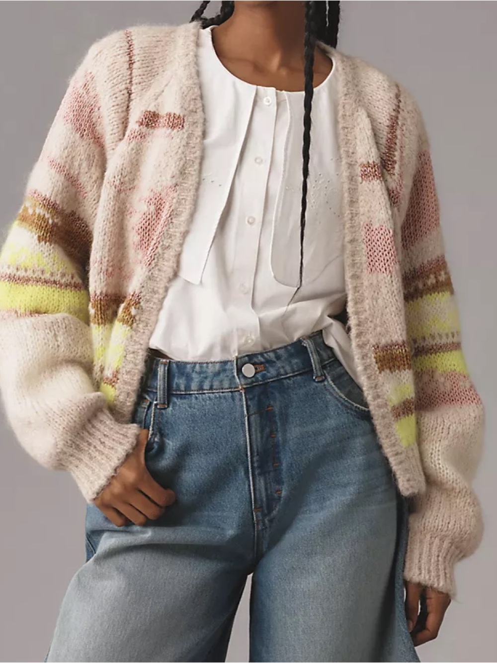 Pilcro Anthropologie Oversized Open Front Cardigan Sweater Large XL NWT - Picture 2 of 13